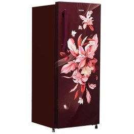 Haier HRD-2103CRO-P, 190 Litre 3 Star Direct Cool-Single Door Refrigerator with 1 Hour Icing Technology, Red Opal