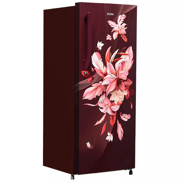 Haier HRD-2103CRO-P, 190 Litre 3 Star Direct Cool-Single Door Refrigerator with 1 Hour Icing Technology, Red Opal