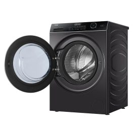 Haier HW80-DM14959CS8U1, 8KG 1400 RPM Fully Automatic Front Load Machine with Direct Motion Motor, 525MM Drum and Inbuilt Wi-Fi, Dark Silver