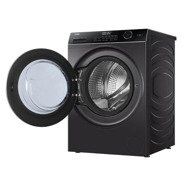 Haier HW80-DM14959CS8U1, 8KG 1400 RPM Fully Automatic Front Load Machine with Direct Motion Motor, 525MM Drum and Inbuilt Wi-Fi, Dark Silver