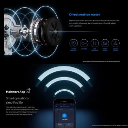 Haier HW80-DM14959CS8U1, 8KG 1400 RPM Fully Automatic Front Load Machine with Direct Motion Motor, 525MM Drum and Inbuilt Wi-Fi, Dark Silver