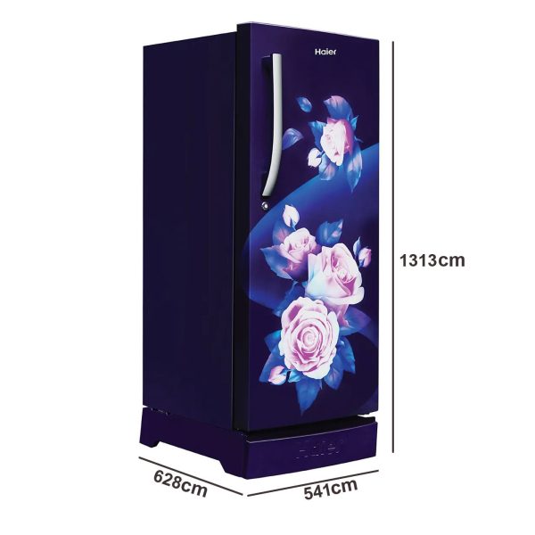 Haier 190 L, 5 Star, Marine Rose Finish Direct Cool Single Door Refrigerator with Base Drawer REF HRD-2105PMR-P