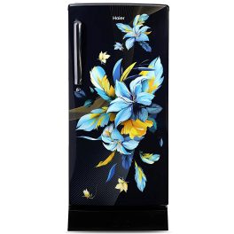 Haier 190 L, 5 Star, Black Opal Finish Direct Cool Single Door Refrigerator with Base Drawer REF HRD-2105PKO-P