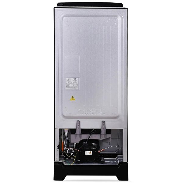 Haier 190 L, 5 Star, Black Opal Finish Direct Cool Single Door Refrigerator with Base Drawer REF HRD-2105PKO-P