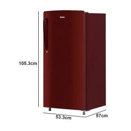 Haier 165 L 1 Star Direct Cool Single Door Refrigerator(Red Mono Finish, HRD-1861BBR-N)