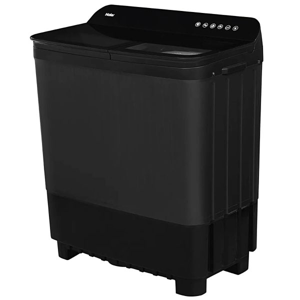 Haier 10 kg 5 Star Toughened Glass & Vortex pulsator Semi Automatic Top Load (HTW100-178BKN,Black)