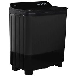 Haier 10 kg 5 Star Toughened Glass & Vortex pulsator Semi Automatic Top Load (HTW100-178BKN,Black)
