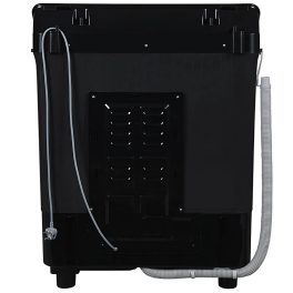 Haier 10 kg 5 Star Toughened Glass & Vortex pulsator Semi Automatic Top Load (HTW100-178BKN,Black)
