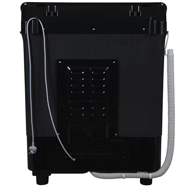 Haier 10 kg 5 Star Toughened Glass & Vortex pulsator Semi Automatic Top Load (HTW100-178BKN,Black)