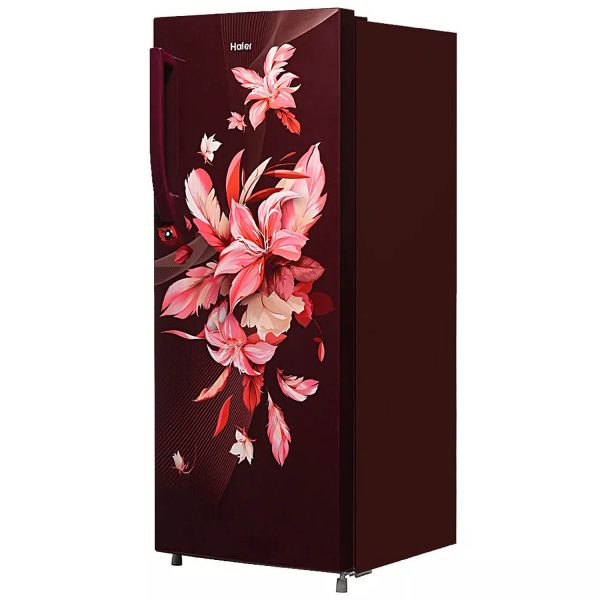 Haier HRD-2103CRO-P, 190 Litre 3 Star Direct Cool-Single Door Refrigerator with 1 Hour Icing Technology, Red Opal