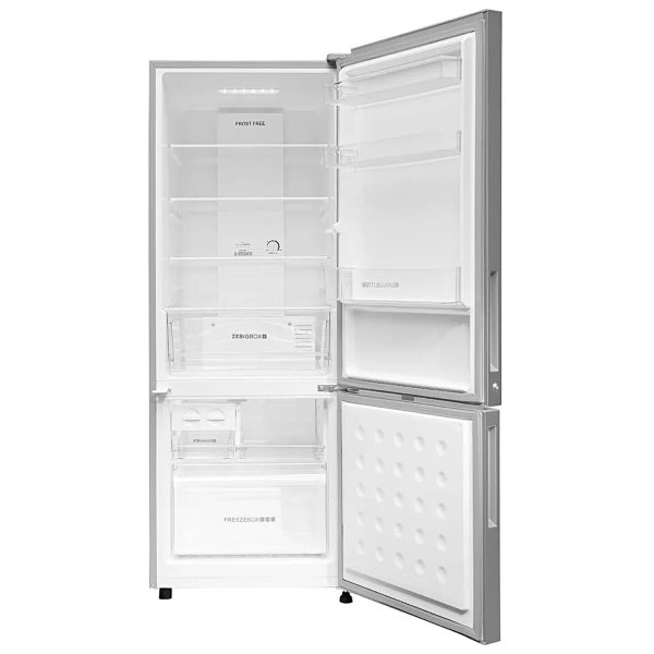 Haier 300 L, 2 Star, Twin Inverter Technology, Frost Free Double Door Bottom Mount Refrigerator (HRB-3502BS-P, Brushline Silver)