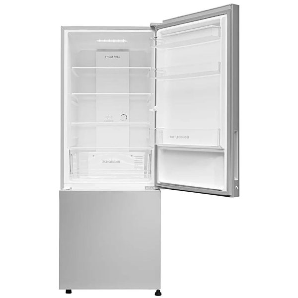 Haier 300 L, 2 Star, Twin Inverter Technology, Frost Free Double Door Bottom Mount Refrigerator (HRB-3502BS-P, Brushline Silver)