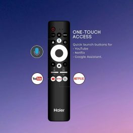 Haier 43P7GT, 4K Smart Google TV with Hands Free Voice Control, Dolby Atmos and Metal Bezeless Design, Black