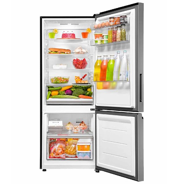 Haier 300 L, 2 Star, Twin Inverter Technology, Frost Free Double Door Bottom Mount Refrigerator (HRB-3502BS-P, Brushline Silver)