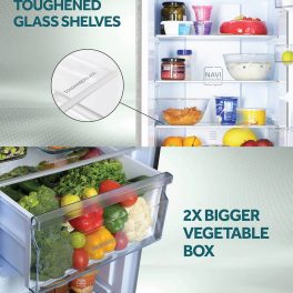Haier 237 L, 2 Star, 8 In 1 Convertible, Twin Inverter Technology, Frost Free Double Door Bottom Mount Refrigerator (HRB-2872BGB-P Black, 2024 Model)