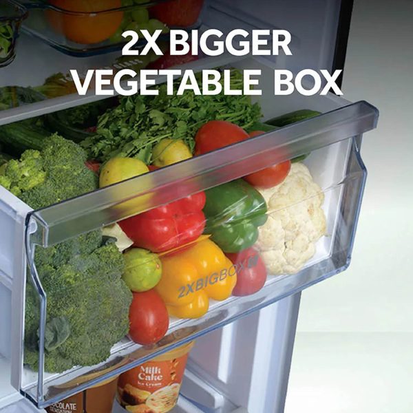 Haier HRF-3782BGI-P, 328 Litre 2 Star Double Door Refrigerator, 1 Hour Icing Technology & Magic Cooling, 10-in-1 Convertible, Green IONX