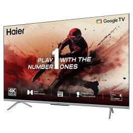 Haier 43P7GT, 4K Smart Google TV with Hands Free Voice Control, Dolby Atmos and Metal Bezeless Design, Black