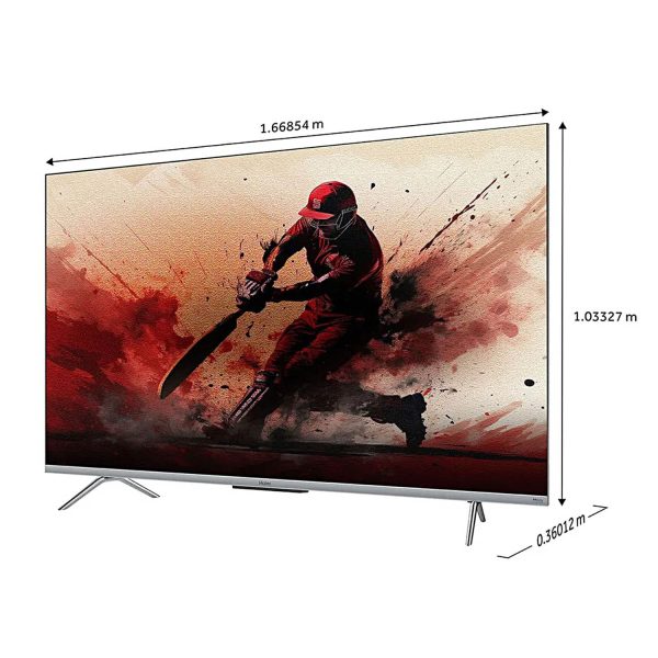 Haier 43P7GT, 4K Smart Google TV with Hands Free Voice Control, Dolby Atmos and Metal Bezeless Design, Black