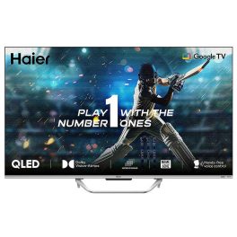 Haier 43Q6, 43 inch (109 cm) QLED 4K Smart Google TV with Hands Free Voice Control, Dolby Atmos and Metal Bezeless Design, Grey