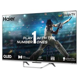 Haier 43Q6, 43 inch (109 cm) QLED 4K Smart Google TV with Hands Free Voice Control, Dolby Atmos and Metal Bezeless Design, Grey