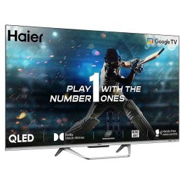 Haier 43Q6, 43 inch (109 cm) QLED 4K Smart Google TV with Hands Free Voice Control, Dolby Atmos and Metal Bezeless Design, Grey