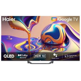 Haier H43S80FUX, 43 inch (108cm) HDR QLED Google TV with Dolby Vision Atmos and Hands Free Voice Control