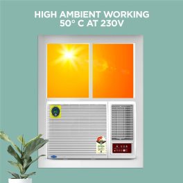 Carrier 18K 3S Estrella, 1.5 Ton 3 Star Window Fixed Speed AC with Copper, Dust Filter & Turbo Mode, White