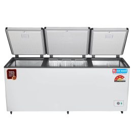 Icemake IHT650 TD, 600 Litre 4 Star 2 In 1 Convertible Triple Door Deep Freezer, 100% Copper Cooling Coil with Auto Defrost, White
