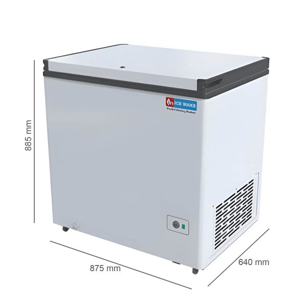 Icemake IHT250 SD, 210 Litre Convertible Single Door Deep Freezer, White