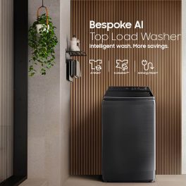 Samsung WA80F10S2CTL, 10 kg 5 Star Wi-Fi Inverter Fully Automatic Top Load Washing Machine, AI VRT+ Technology, Deep Charcoal