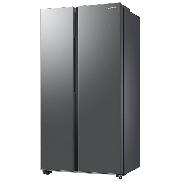 Samsung RS76CG80X0S9, 653 Litre 2 Star Side by Side Refrigerator with 5-in-1 Convertible Modes and 20 Year Compressor Warranty, Refined Inox