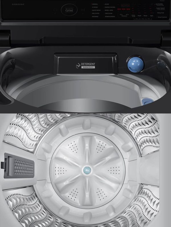 Samsung WA80F10S2CTL, 10 kg 5 Star Wi-Fi Inverter Fully Automatic Top Load Washing Machine, AI VRT+ Technology, Deep Charcoal