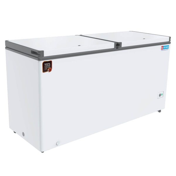 Icemake IHT550 DD, 505 Litre 4 Star Convertible Double Door Deep Freezer, 100 % Cooper Cooling Coil with Auto Defrost, White