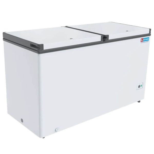 Icemake IHT350 DD, 305 Litre 4 Star Convertible Double Door Auto Defrost Deep Freezer, White