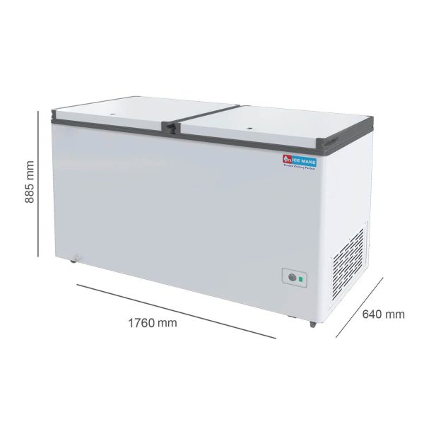 Icemake IFC525 DD, 495 Litre 2 In 1 Convertible Double Door Combi (Freezer & Cooler), Auto Defrost, White