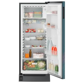 Liebherr DFPtsE 2031, 202L 5 Star Inverter, Direct Cool,Handsfree Open with Foot Pedal,Pocket Handle,Single Door Refrigerator,20 Yrs Warranty on Compressor, Freezer 22L, Vegetable Organiser,Teal string