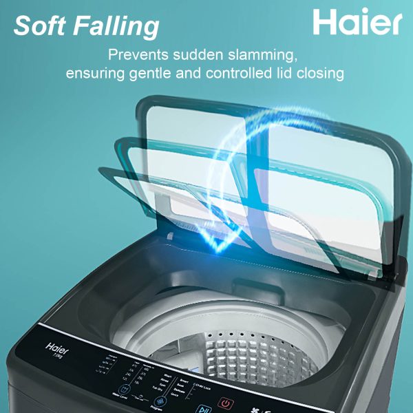 Haier HWM70-306S8, 7 kg 5 Star Ultra air fresh, NZP, Oceanus Wave pulsator, Quick wash Fully Automatic Top Load Machine, Dark Jade Silver