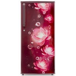 Akai AKDD2101-PCFW, 190 (L) 1 Star Direct Cool Single Door Refrigerator – Manual Defrost, Compact Home Fridge with LED Light, Crisper, R600a Gas, Glossier Wine