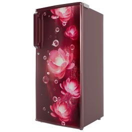 Akai AKDD2101-PCFW, 190 (L) 1 Star Direct Cool Single Door Refrigerator – Manual Defrost, Compact Home Fridge with LED Light, Crisper, R600a Gas, Glossier Wine
