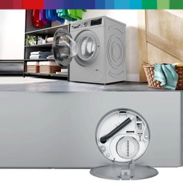 BOSCH WGA254ZSIN, 10 kg 5 Star 1400 RPM Fully Automatic Front Load Washing Machine, Built-in Heater and Steam Care, Silver