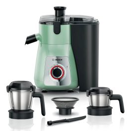 Bosch MJ4412A1GI, 2 Jar-True Mixx Juicer Mixer Grinder, 750W Standalone, Dual Locking System, Anti Drip Spout, 100% Copper Moter, Ming Green