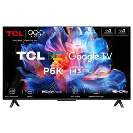 TCL 43P6K, 108 cm (43 inch) 4K Ultra HD LED Smart Google TV with Google Voice Assistant, Black
