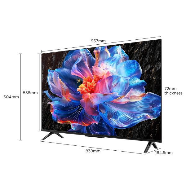 TCL 43P6K, 108 cm (43 inch) 4K Ultra HD LED Smart Google TV with Google Voice Assistant, Black