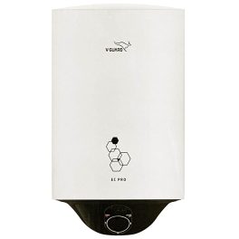 V-Guard EC PRO, 15 Litre Storage water heater with 5 Star Rating, high quality inner tank, adjustable knob for temperature setting and 2 Year product warranty, White