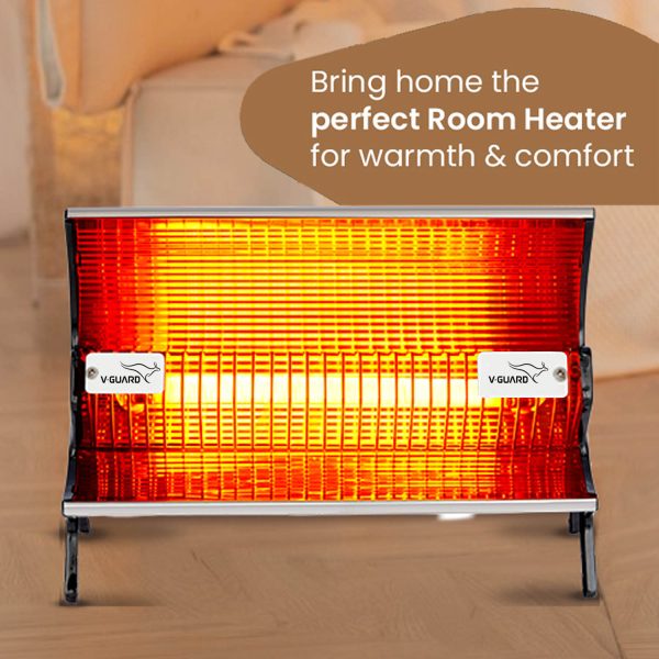 V-Guard Ceramic Heater RH1000 CH 1000 W White Quartz Room Heater, White