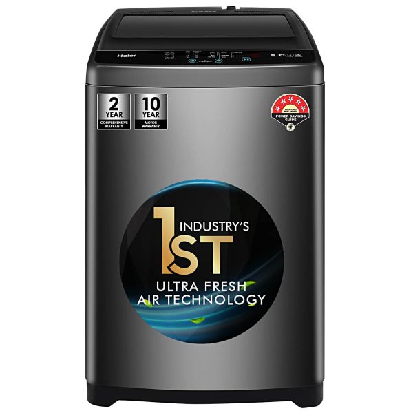 Haier HWM70-306S8, 7 kg 5 Star Ultra air fresh, NZP, Oceanus Wave pulsator, Quick wash Fully Automatic Top Load Machine, Dark Jade Silver