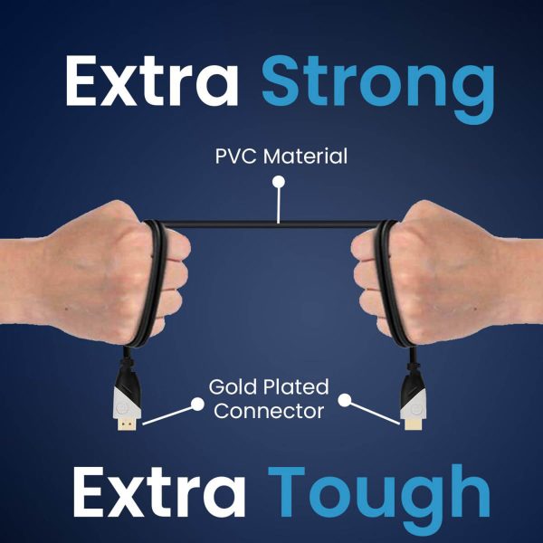 Portronics 2328 K-Sync, 4K 60Hz HDMI to HDMI Cable, 10M Length with Support eARC and Compatible with Smart HDTV, Laptop, Monitor, Projector, eARC enable Soundbar, Black