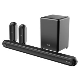 boAt Aavante Bar 3200D,5.1 Channel Soundbar with Powerful Subwoofer, 3D Surround Sound and Dolby Audio, Dual Wireless Rear Satellite Speakers, Multiple Connectivity Modes (Premium Black)