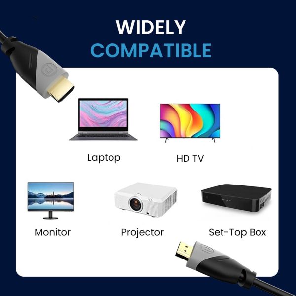 Portronics 2058 K-Sync, 4K 60Hz HDMI to HDMI Cable, 3M Length with Support eARC and Compatible with Smart HDTV, Laptop, Monitor, Projector, eARC enable Soundbar, Black