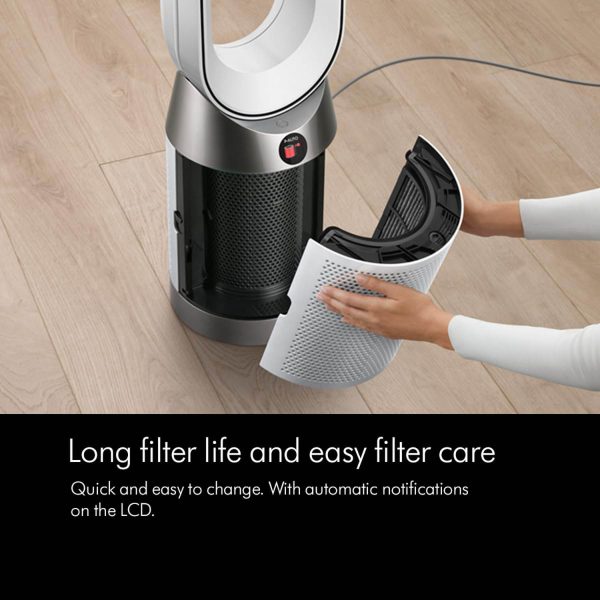 Dyson TP10 IN Air Purifier, Covers 600 Sq. Ft Advanced HEPA H13 filtrationRemoves 99.95% of allergens & pollutants as small as PM 0.1, Remote Control, White